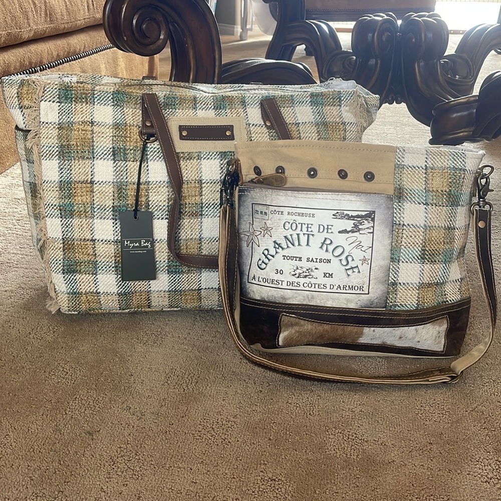 MYRA-HEARTLAND WEEKENDER & MATCHING HANDBAG